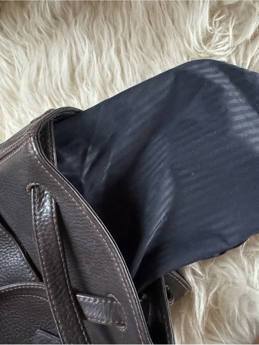 Coach Vintage Sonoma Pebbled Dark Brown Leather Drawstring Bucket Bag 4923